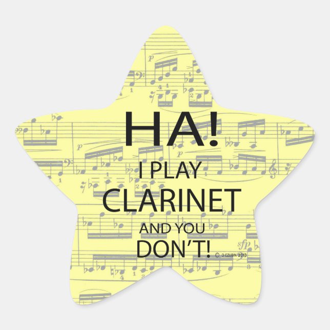 Ha Clarinet Star Sticker (Vorderseite)