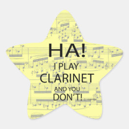 Ha Clarinet Star Sticker