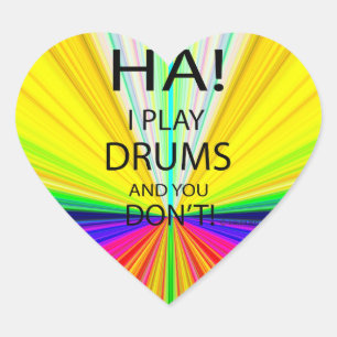 Ha Drums Heart Sticker