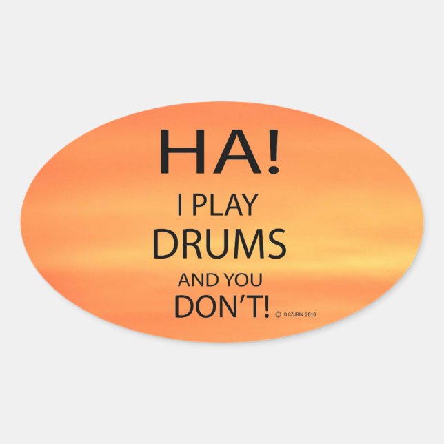 Ha Drums Oval Sticker (Vorderseite)