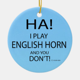 Ha English Horn Keramik Ornament