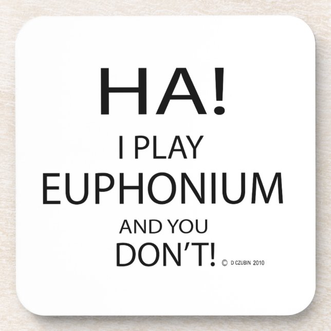 Ha Euphonium Getränkeuntersetzer (Vorderseite)