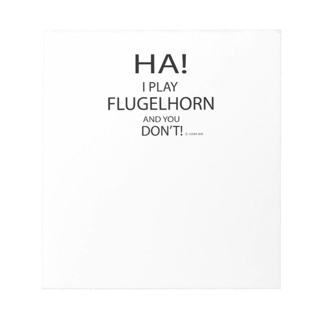 Ha Flugelhorn Notizblock (Vorderseite)