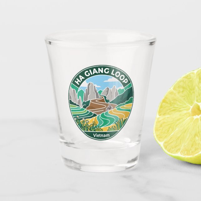 Ha Giang Schleife Vietnam Schnapsglas (Vorderseite)