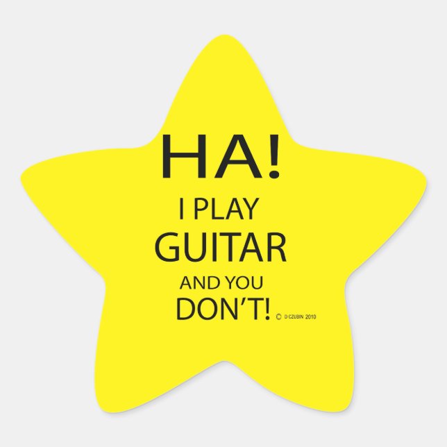 Ha Guitar Star Sticker (Vorderseite)