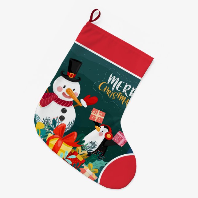 Ha Ha Frohe Weihnachten Grosser Weihnachtsfest Str Großer Weihnachtsstrumpf (Vorderansicht (hängend))