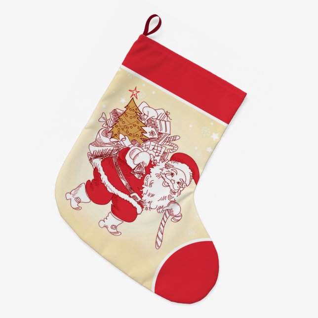 Ha Ha Frohe Weihnachten Grosser Weihnachtsfest Str Großer Weihnachtsstrumpf (Vorderansicht (hängend))