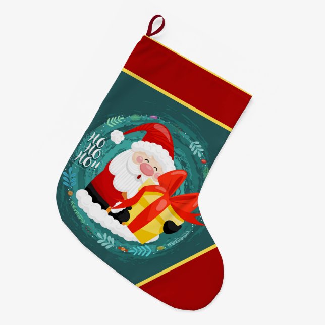 Ha Ha Frohe Weihnachten Grosser Weihnachtsfest Str Großer Weihnachtsstrumpf (Vorderansicht (hängend))