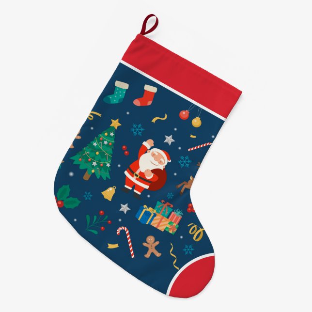Ha Ha Frohe Weihnachten Grosser Weihnachtsfest Str Großer Weihnachtsstrumpf (Vorderansicht (hängend))