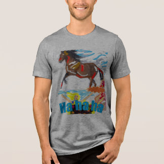 HA ha ha lächeln Tri-Blend Shirt