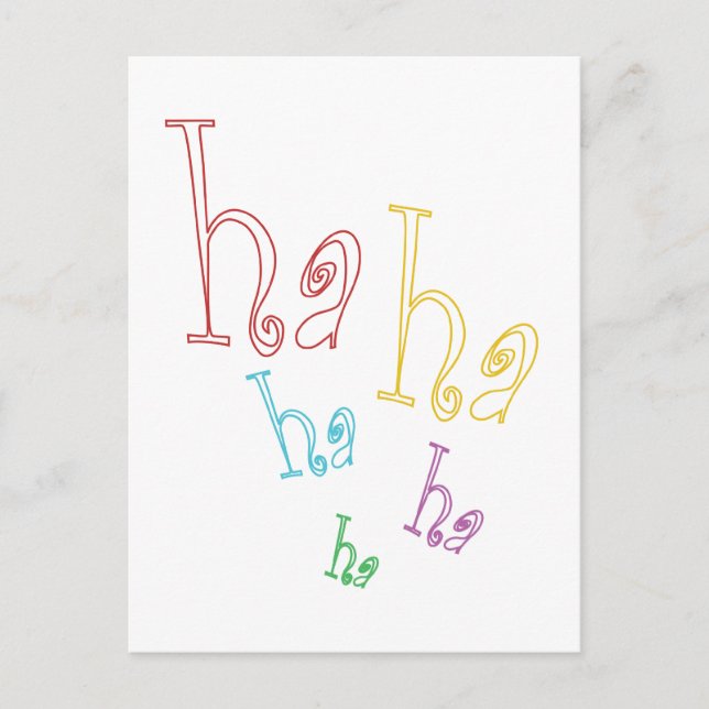 Ha ha ha! postkarte (Vorderseite)