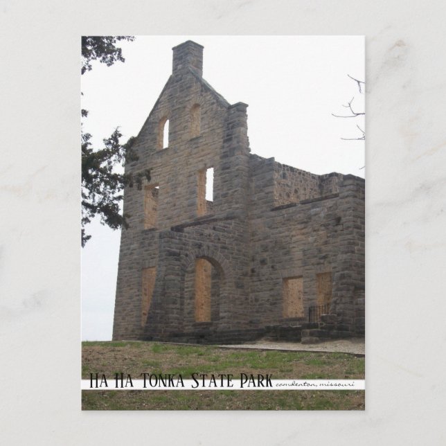 Ha Ha Tonka Castle Ruins Missouri Travel Postkarte (Vorderseite)