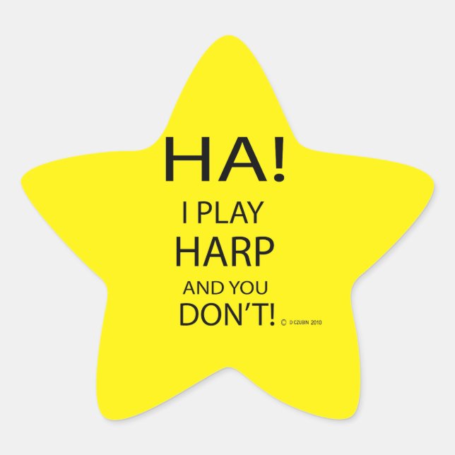 Ha Harp Star Sticker (Vorderseite)
