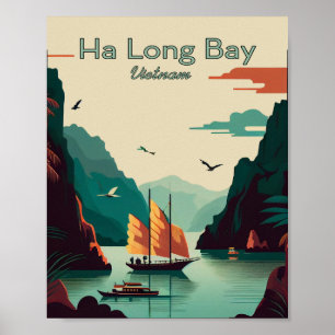 Ha Long Bay Vietnam Reiseplakat Poster