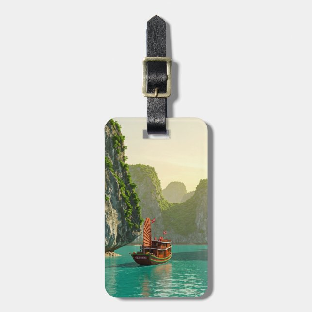 Ha Long Bay Vietnam Travel Gepäckanhänger (Vorderseite vertikal)