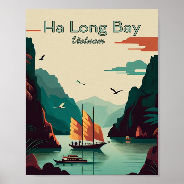 Ha Long Bay Vietnam Travel Poster (Vorne)