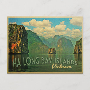 Ha-Long-Bucht-Inseln Vietnam Postkarte