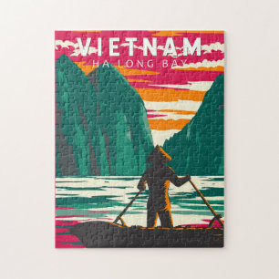 Ha Long Bucht Vietnam Boot Händler Reise Kunst Vin