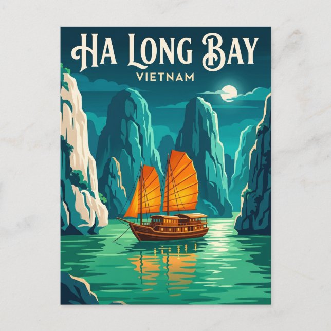 Ha-Long-Bucht Vietnam Postkarte (Vorderseite)