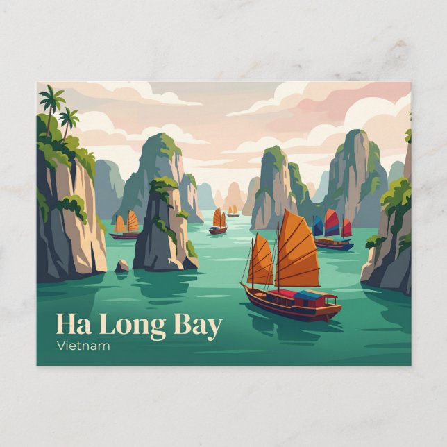 Ha-Long-Bucht Vietnam Postkarte (Vorderseite)