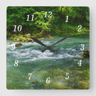 Ha Tonka Rapids Wall Clock Quadratische Wanduhr