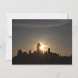 HAAGER BURG MIT SCHLOSSTURM IN ABENDSONNE POSTKARTE
