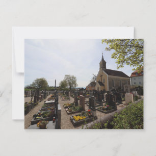 HAAGER FRIEDHOF MIT FRIEDHOFSKAPPELLE & KLOSTER POSTKARTE