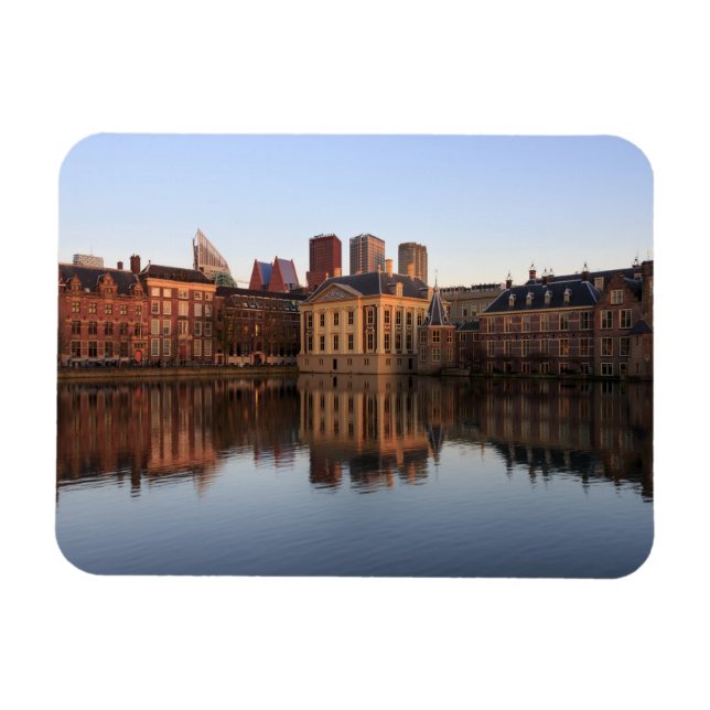 Haager Skyline in den Niederlanden Magnet (Horizontal)