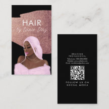 Haar Braid Salon Beauty Black Script Pink Gold