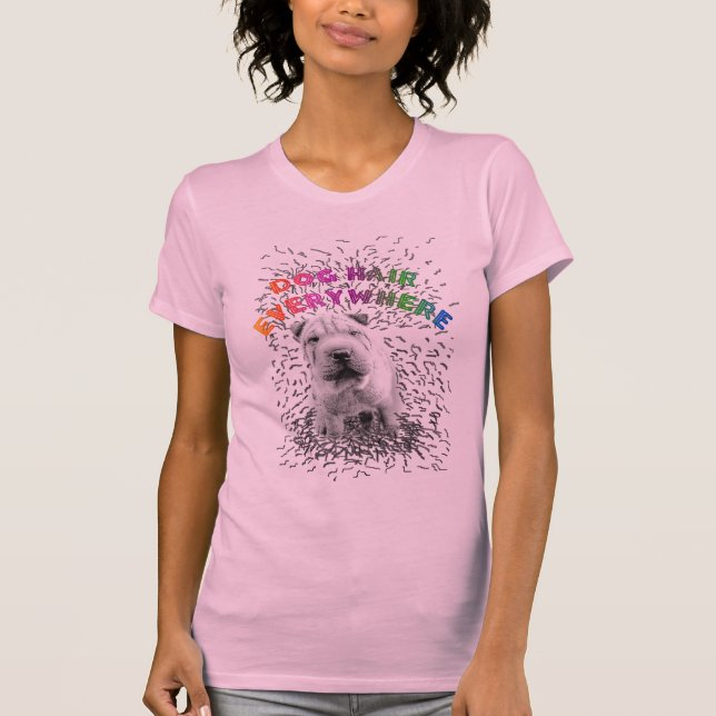 Haar des Hundedamen-T - Shirt (Vorderseite)