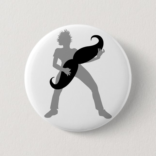 Haar-Gitarre Button (Vorderseite)