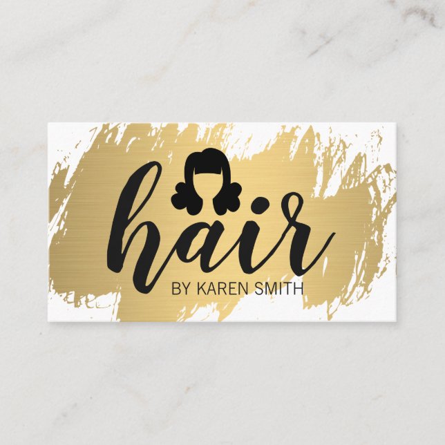 HAAR / Goldschmied / Polka Dots / Stylist Visitenkarte (Vorderseite)