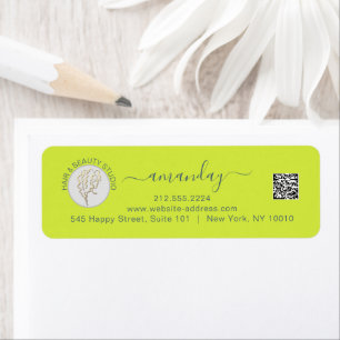 Haar Makeup Beauty Studio Lash Gold Logo QR UAWG L