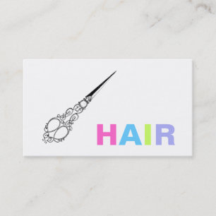 *~* HAAR Pastell Antique Schere einfach minimalist Visitenkarte