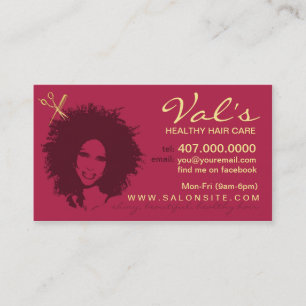 Haar-Salon-afrikanische amerikanische Terminkarte