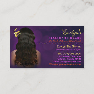 Haar-Salon-Stylist-afrikanische amerikanische Terminkarte