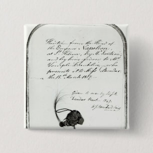 Haar schnitt vom Kopf des Kaisers Napoleon Button