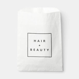 HAAR + SCHÖNHEIT Stylist elegantes Logo Geschenk T Geschenktütchen