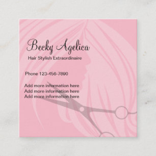 Haar-stilvoller moderner Entwurf Quadratische Visitenkarte