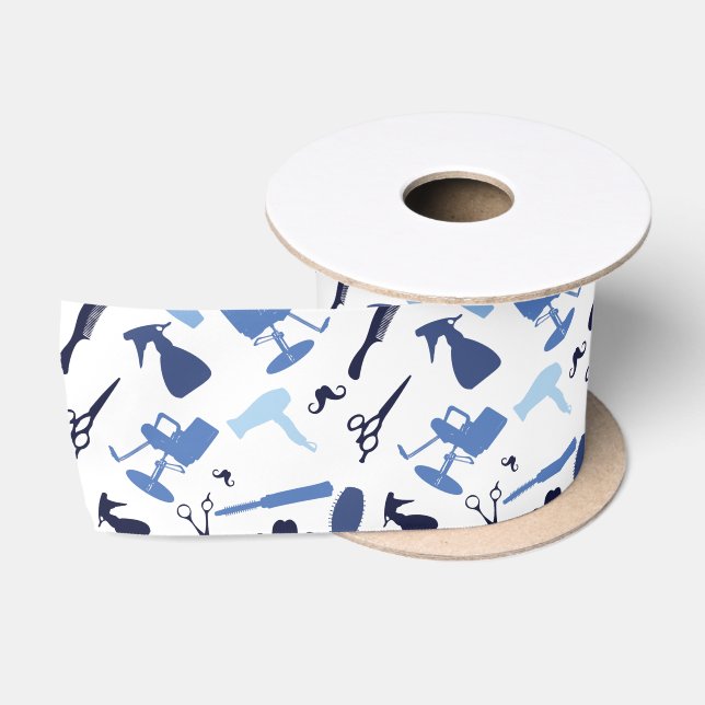 Haar-Stylist bearbeitet Muster Satinband (Spule)