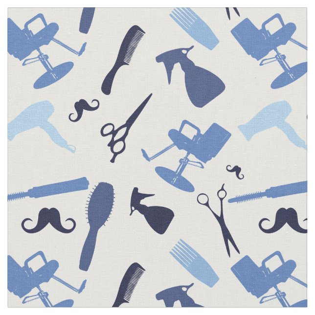 Haar-Stylist bearbeitet Muster Stoff (Nahaufnahme)