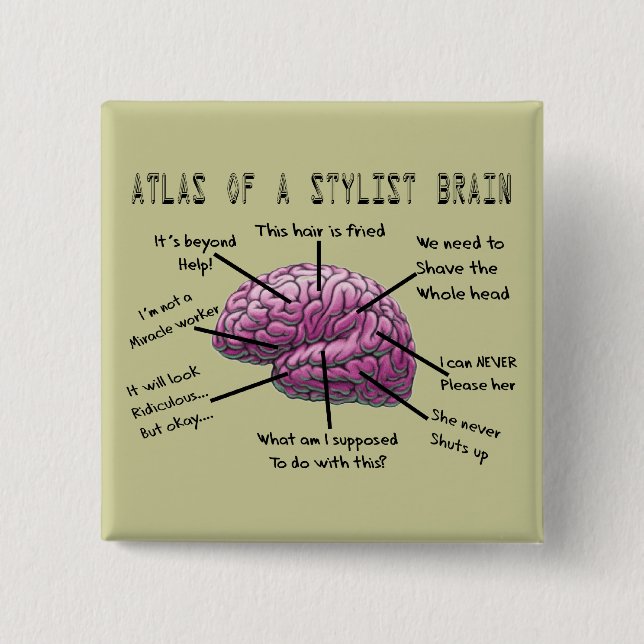 Haar-Stylist-Geschenke "Atlas eines Button (Vorderseite)