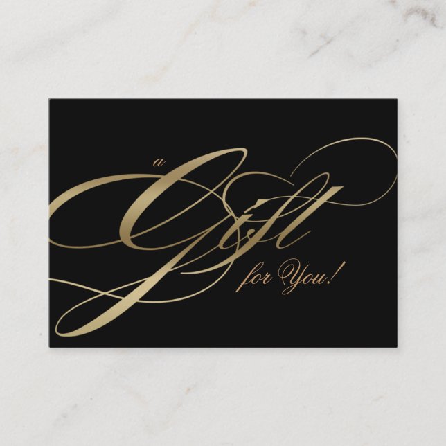 Haar-Stylist-Geschenkgutschein Schwarzes Gold Rabattkarte (Vorderseite)