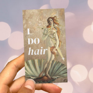Haar Stylist Goddess & Gold Scissour Beauty Salon Visitenkarte