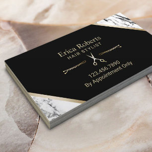 Haar-Stylist-Gold Scissor modernen Visitenkarte