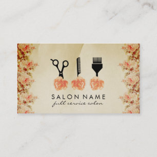 Haar-Stylist Hairstylist-Orangen-Rose des Chic Visitenkarte