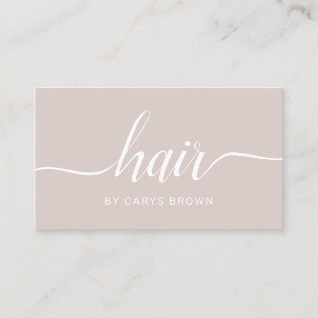 Haar-Stylist handgeschriebene Minimalistische Visitenkarte (Vorderseite)