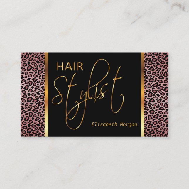 Haar-Stylist in einem staubigen Visitenkarte (Vorderseite)