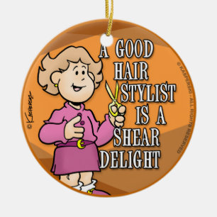 Haar-Stylist Keramikornament
