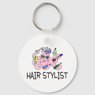 Haar-Stylist-Krake Schlüsselanhänger